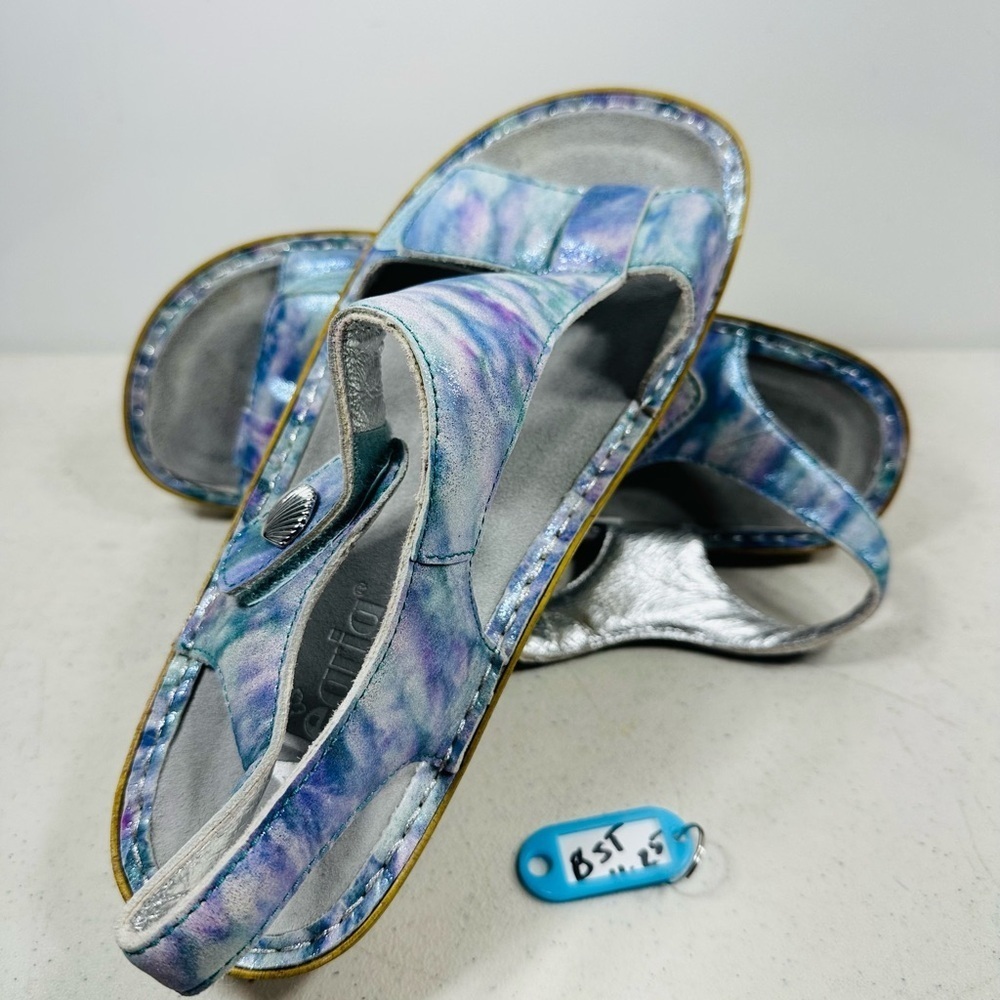 Alegria Womens Ken 298w Impressionista Multi-Color Leather Sandals Size 40-9-9,5